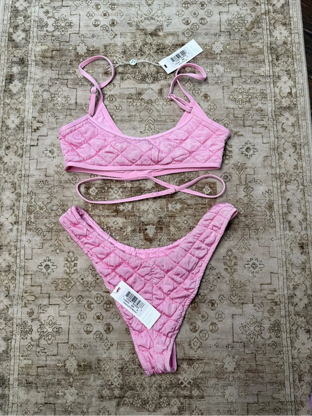 Frankie’s Bikinis Waco Waffle Wrap Around Bikini Set